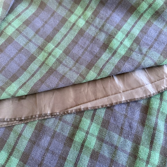 Green & Navy Plaid A-Line Skirt, Size Medium - Picture 5 of 8